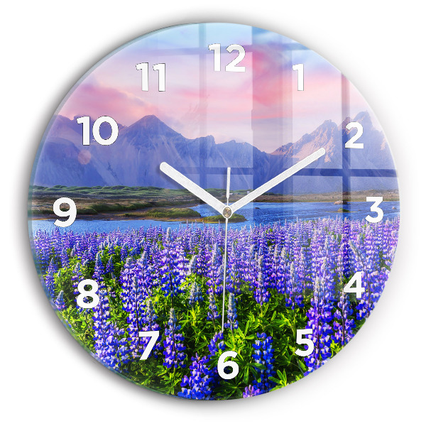 Orologio rotondo Vista sulle montagne Islanda