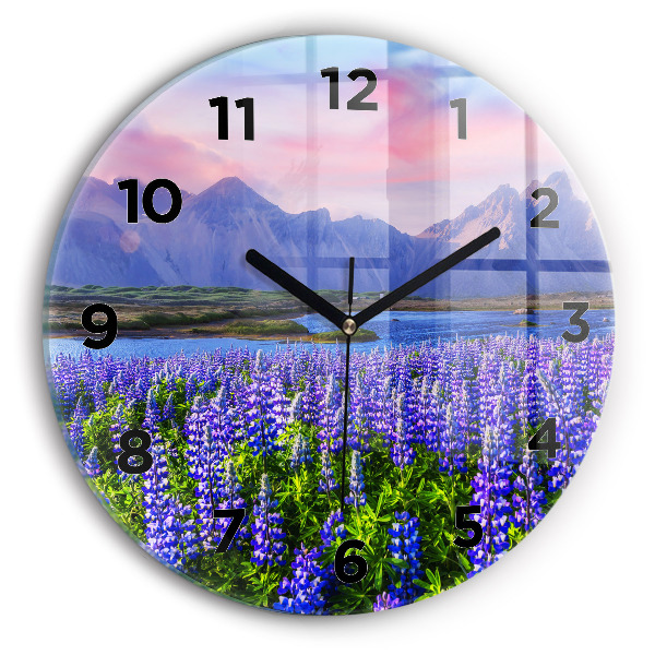 Orologio rotondo Vista sulle montagne Islanda
