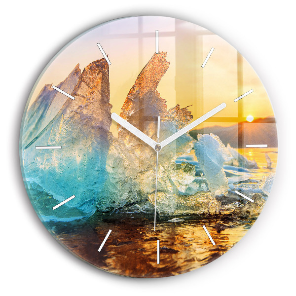 Orologio rotondo Iceberg e alba