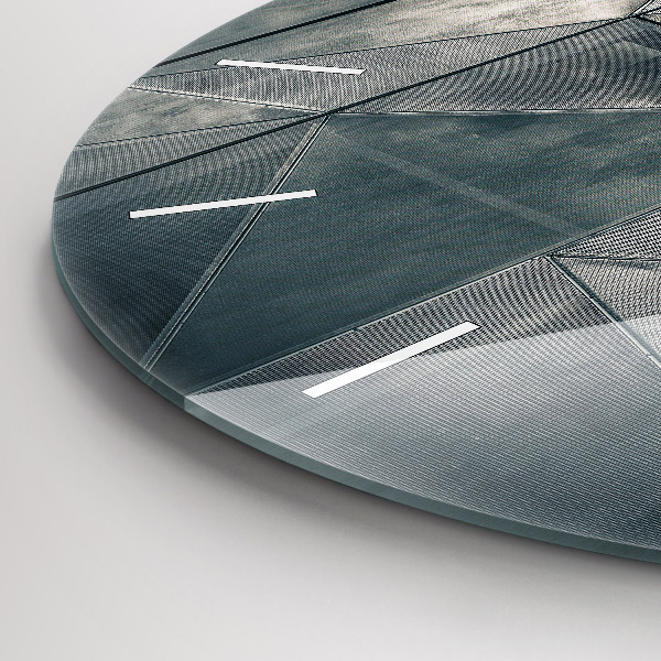 Orologio rotondo Triangoli astratti in metallo