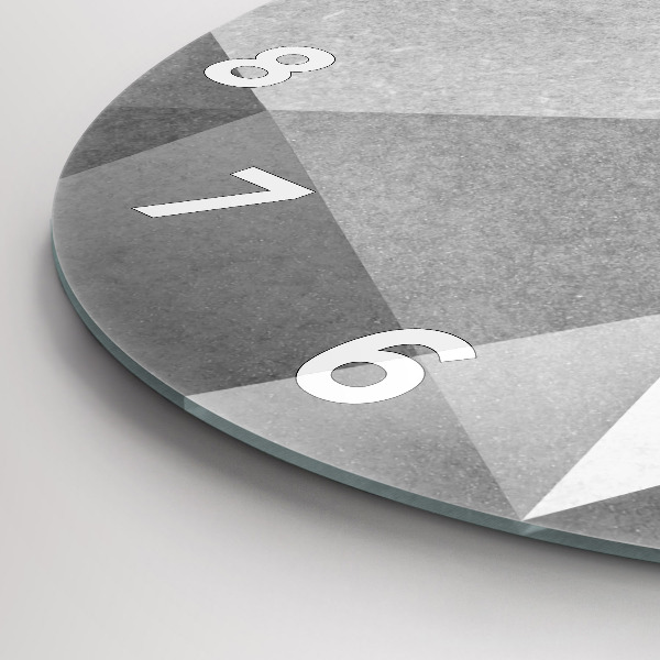Orologio rotondo Astrazione geometrica grigia