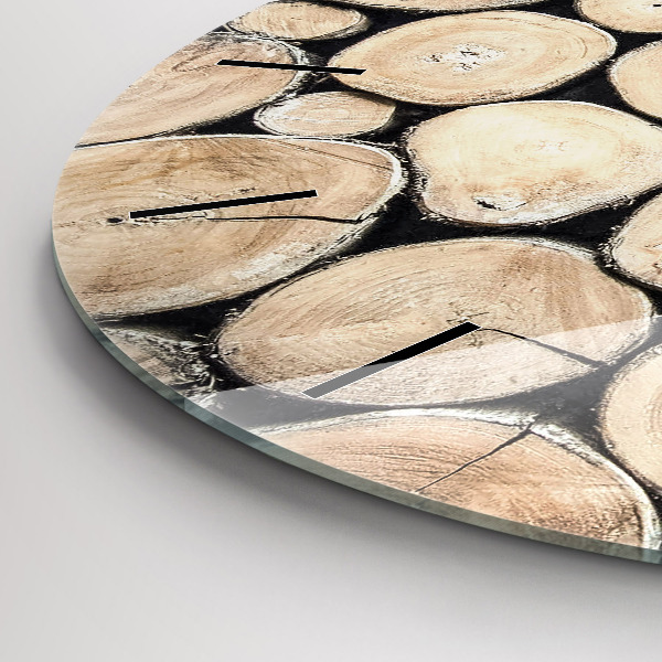 Orologio rotondo Tagliare i ceppi degli alberi