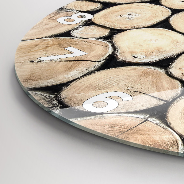 Orologio rotondo Tagliare i ceppi degli alberi