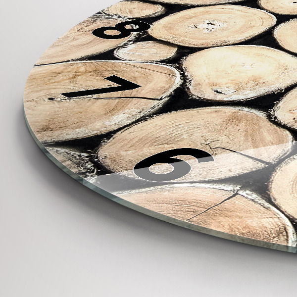 Orologio rotondo Tagliare i ceppi degli alberi