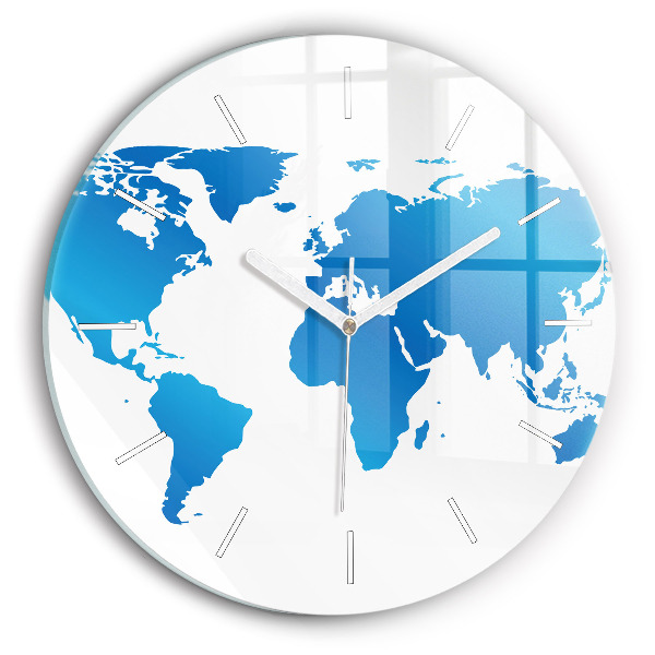 Orologio rotondo Mappa del mondo