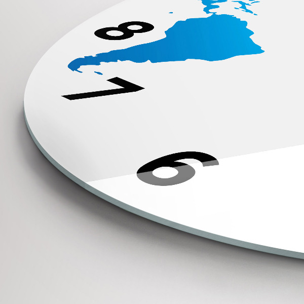 Orologio rotondo Mappa del mondo