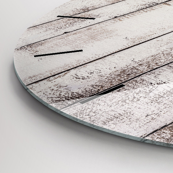 Orologio rotondo Tavole di legno chiaro