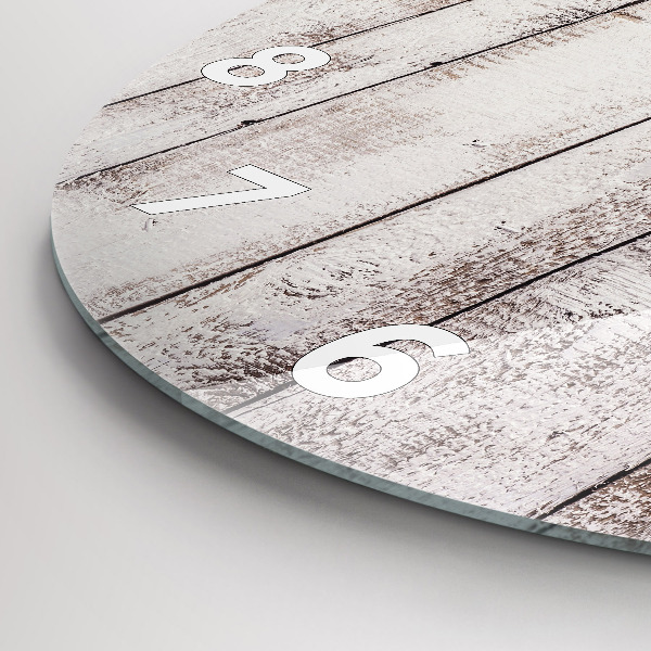 Orologio rotondo Tavole di legno chiaro