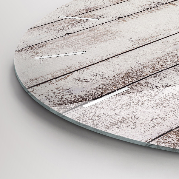 Orologio rotondo Tavole di legno chiaro