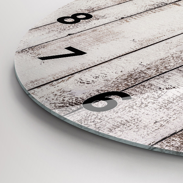 Orologio rotondo Tavole di legno chiaro