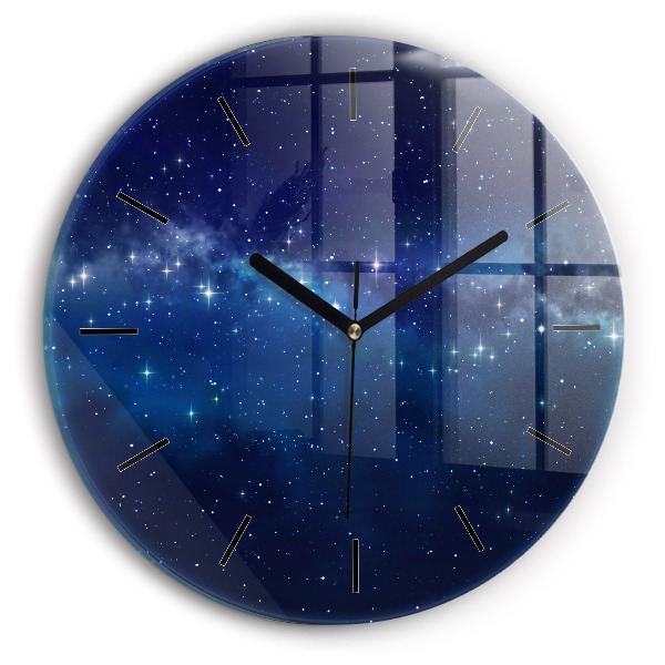 Orologio rotondo Stelle del cielo scuro