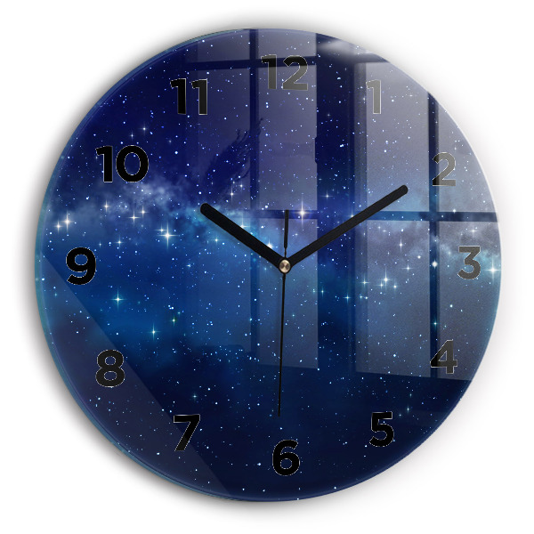 Orologio rotondo Stelle del cielo scuro