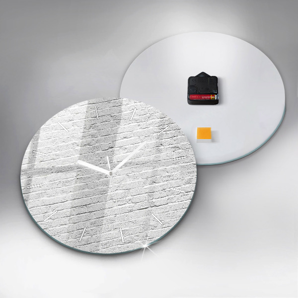 Orologio rotondo Un muro di mattoni leggeri
