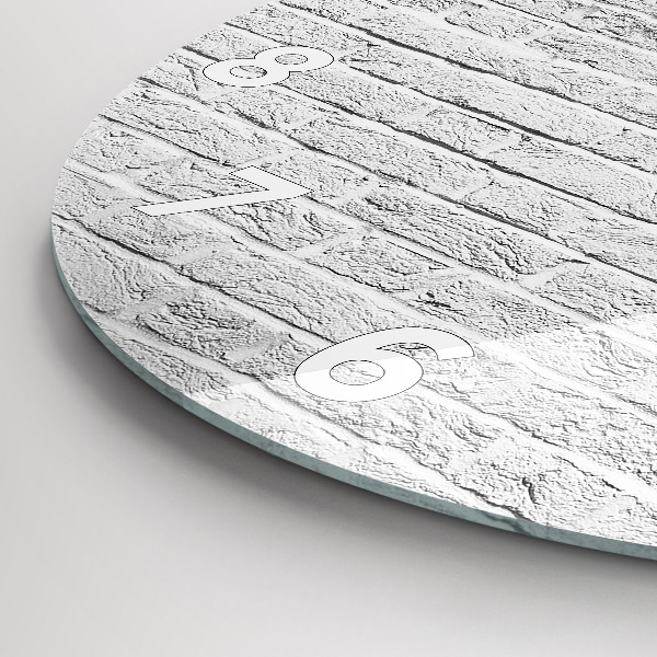 Orologio rotondo Un muro di mattoni leggeri