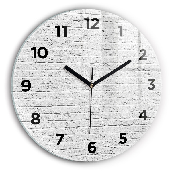 Orologio rotondo Un muro di mattoni leggeri