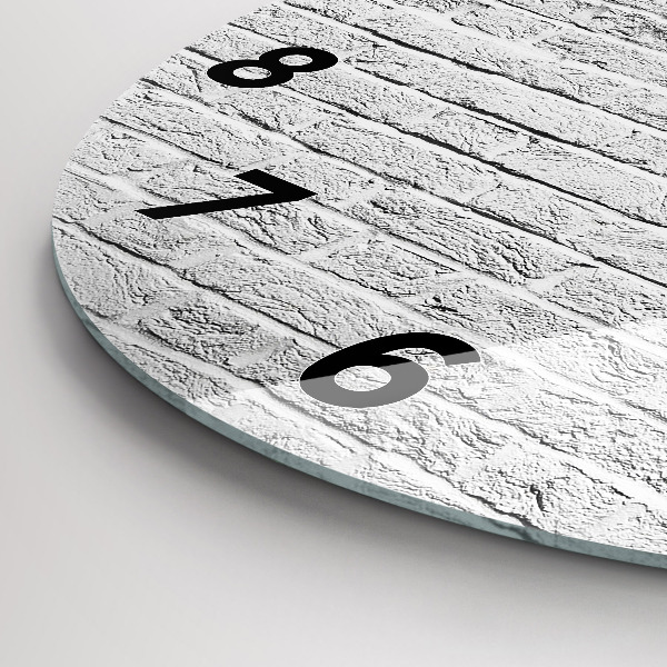 Orologio rotondo Un muro di mattoni leggeri