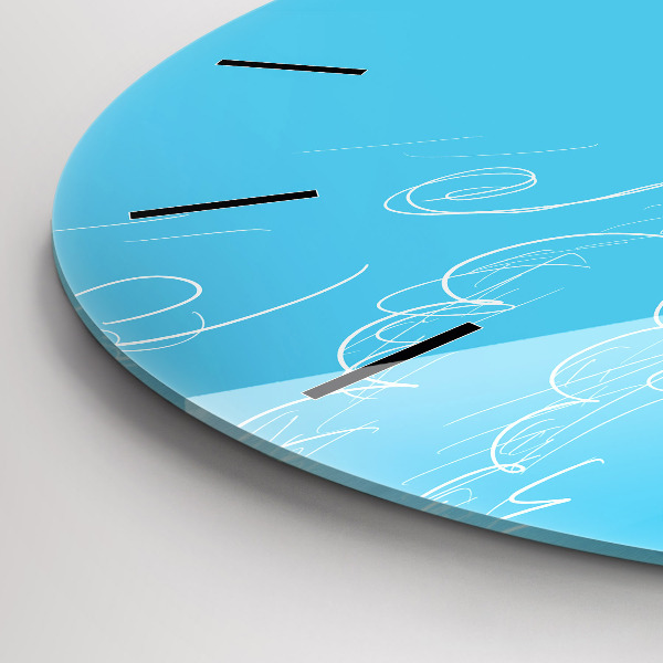 Orologio rotondo in vetro Disegno della lampadina