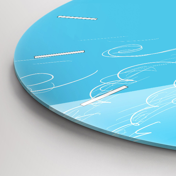 Orologio rotondo in vetro Disegno della lampadina