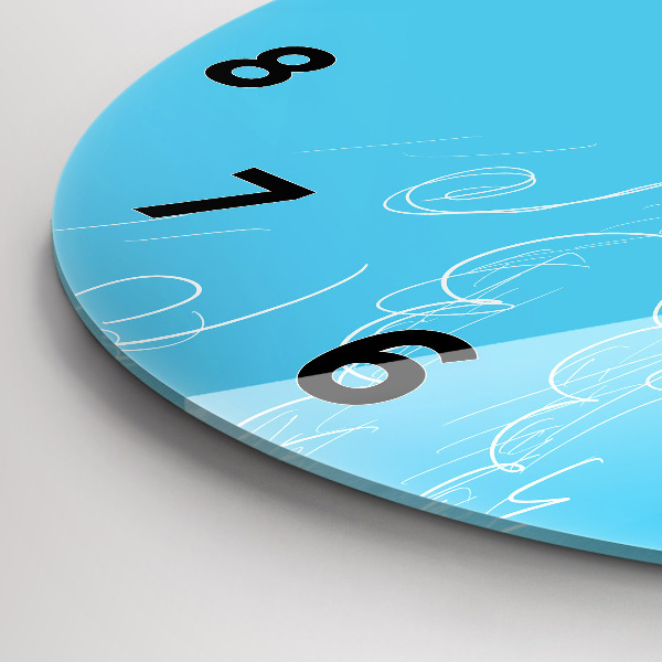 Orologio rotondo in vetro Disegno della lampadina