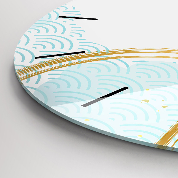 Orologio rotondo in vetro Motivo decorativo