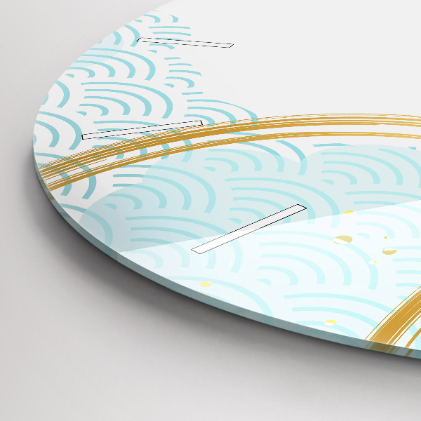 Orologio rotondo in vetro Motivo decorativo