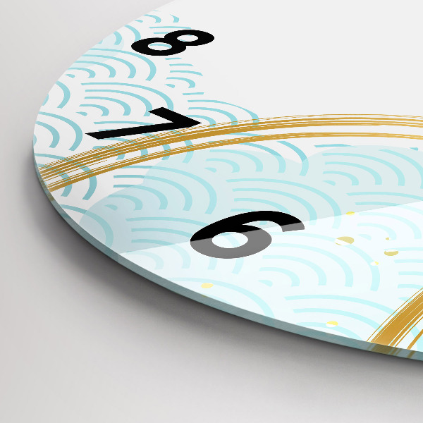 Orologio rotondo in vetro Motivo decorativo