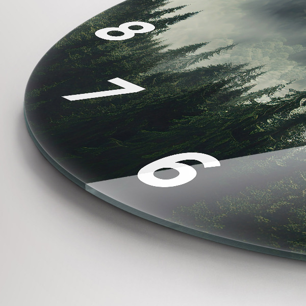 Orologio rotondo in vetro Paesaggio forestale