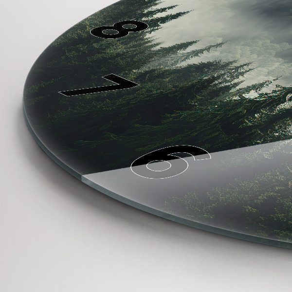 Orologio rotondo in vetro Paesaggio forestale