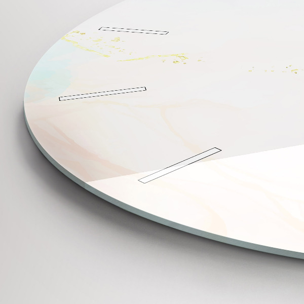 Orologio rotondo in vetro Marmo acquerello