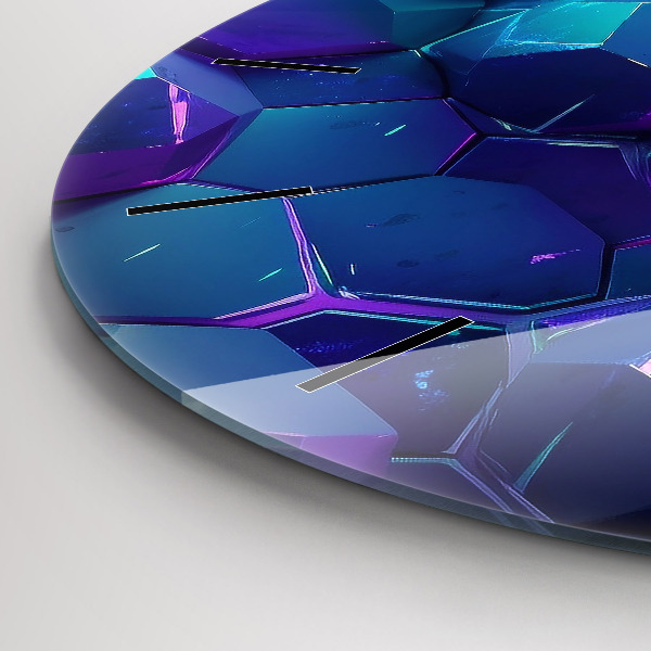 Orologio rotondo in vetro Figure geometriche