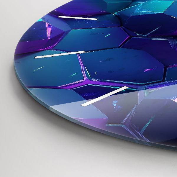 Orologio rotondo in vetro Figure geometriche