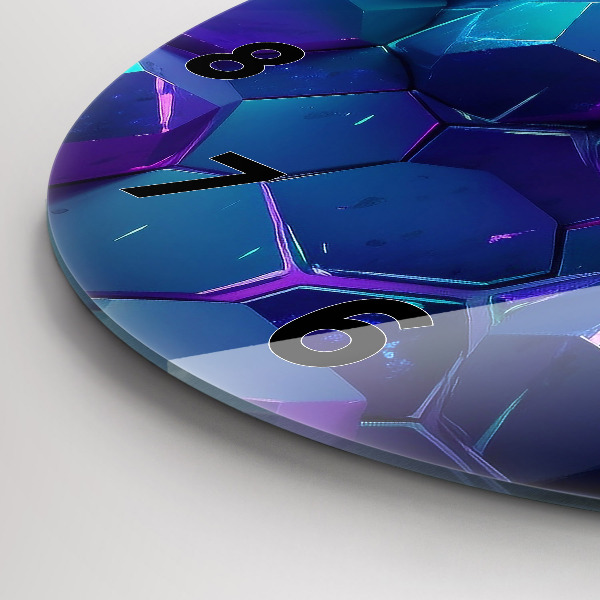 Orologio rotondo in vetro Figure geometriche