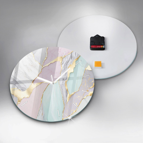 Orologio rotondo in vetro Modello in marmo