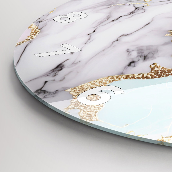 Orologio rotondo in vetro Marmo pastello