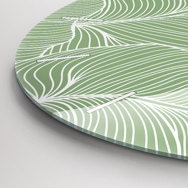 Orologio rotondo in vetro Foglie modello natura