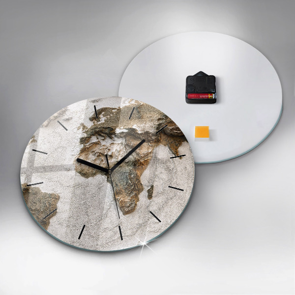 Orologio rotondo in vetro Mappa del vecchio mondo