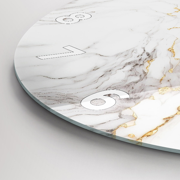 Orologio rotondo in vetro Marmo decorativo