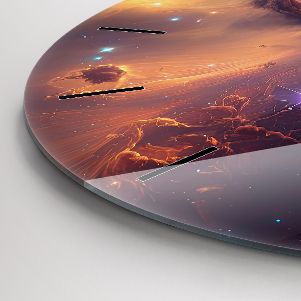 Orologio rotondo in vetro Il mondo cosmico delle stelle