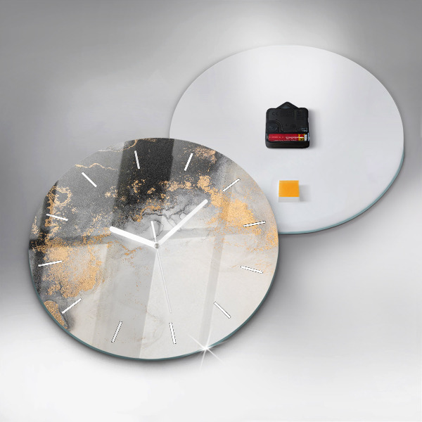 Orologio rotondo in vetro Marmo artistico