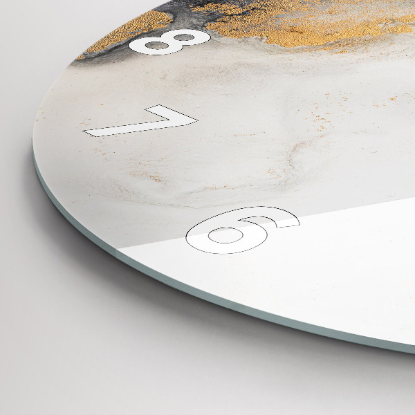 Orologio rotondo in vetro Marmo artistico