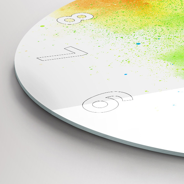 Orologio rotondo in vetro Arcobaleno astratto