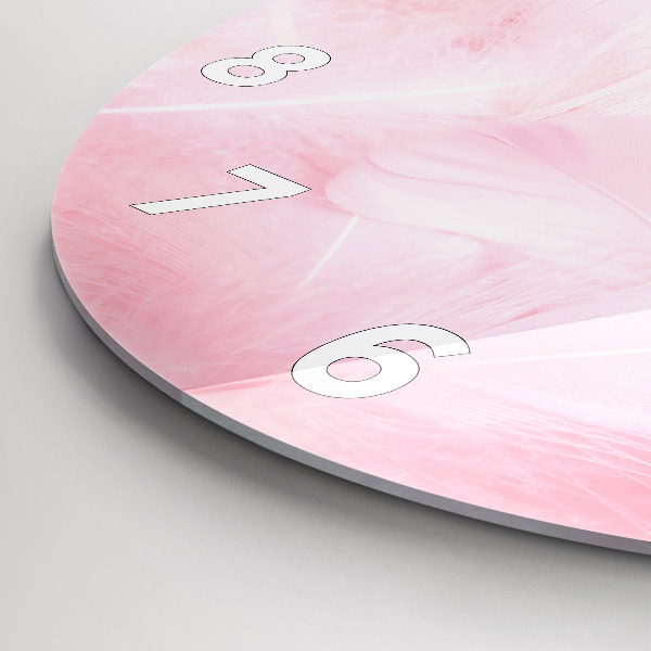 Orologio rotondo in vetro Piume – astratto