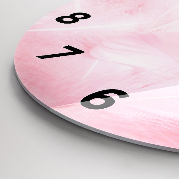 Orologio rotondo in vetro Piume – astratto