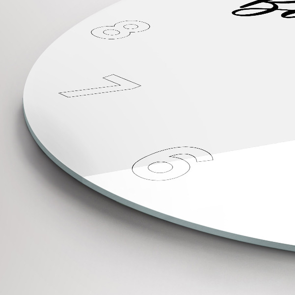 Orologio rotondo in vetro La scritta Bon voyage