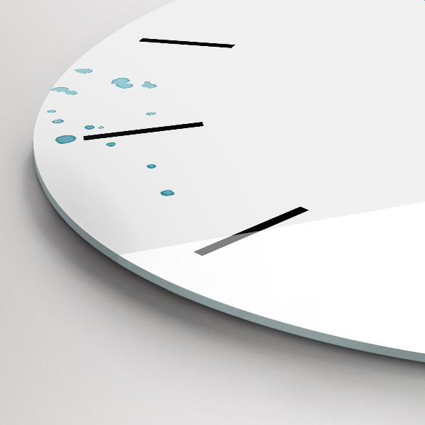 Orologio rotondo in vetro Pennellate