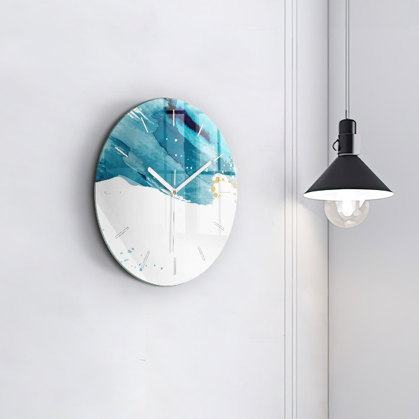 Orologio rotondo in vetro Pennellate