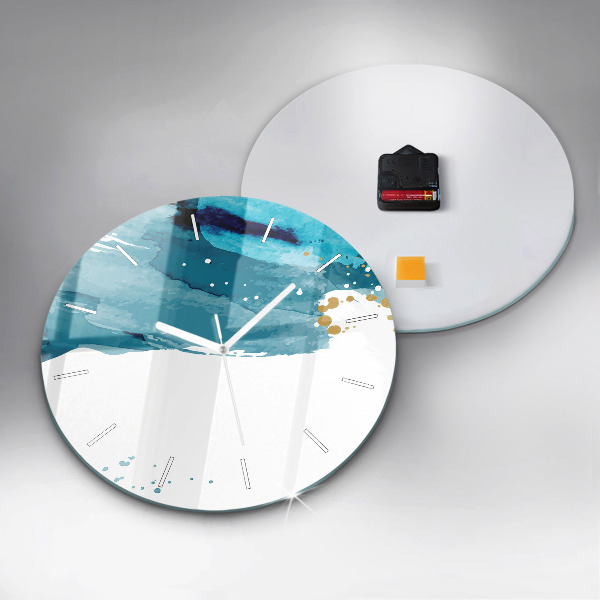 Orologio rotondo in vetro Pennellate