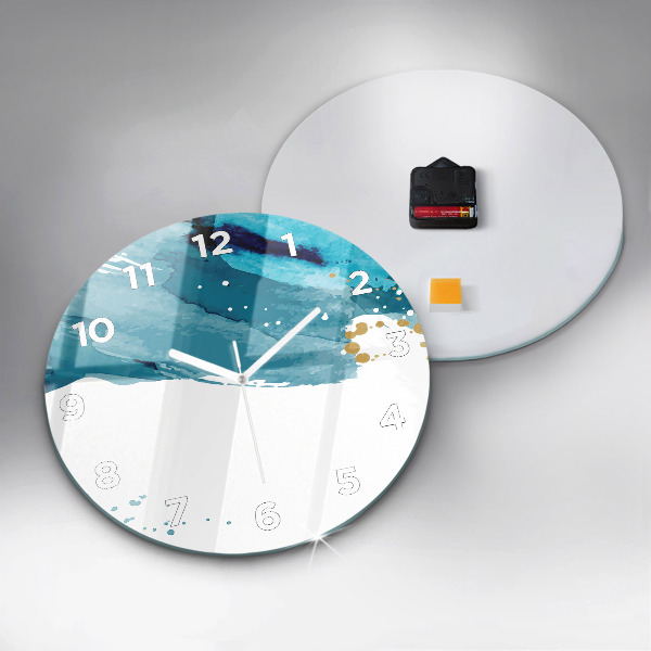 Orologio rotondo in vetro Pennellate