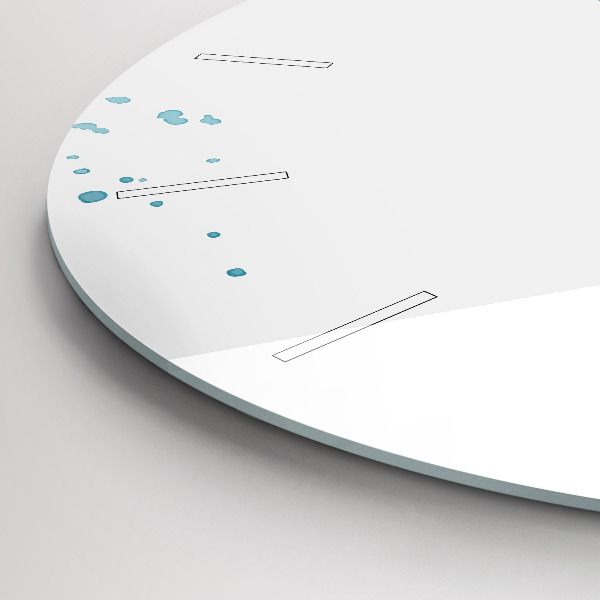 Orologio rotondo in vetro Pennellate