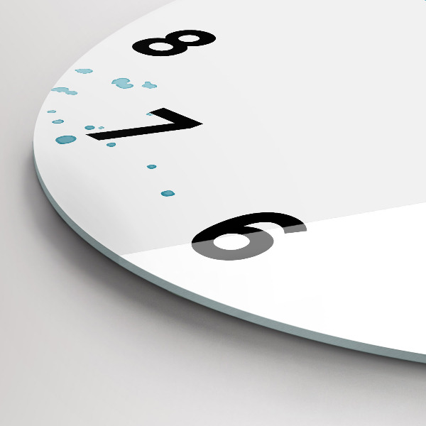 Orologio rotondo in vetro Pennellate